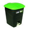WASTE BIN/GREEN/WITH PEDAL/50L